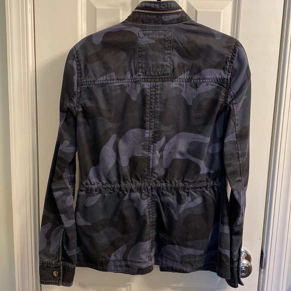 Abercrombie & Fitch Navy Blue Camo Utility Jacket - Picture 7 of 7